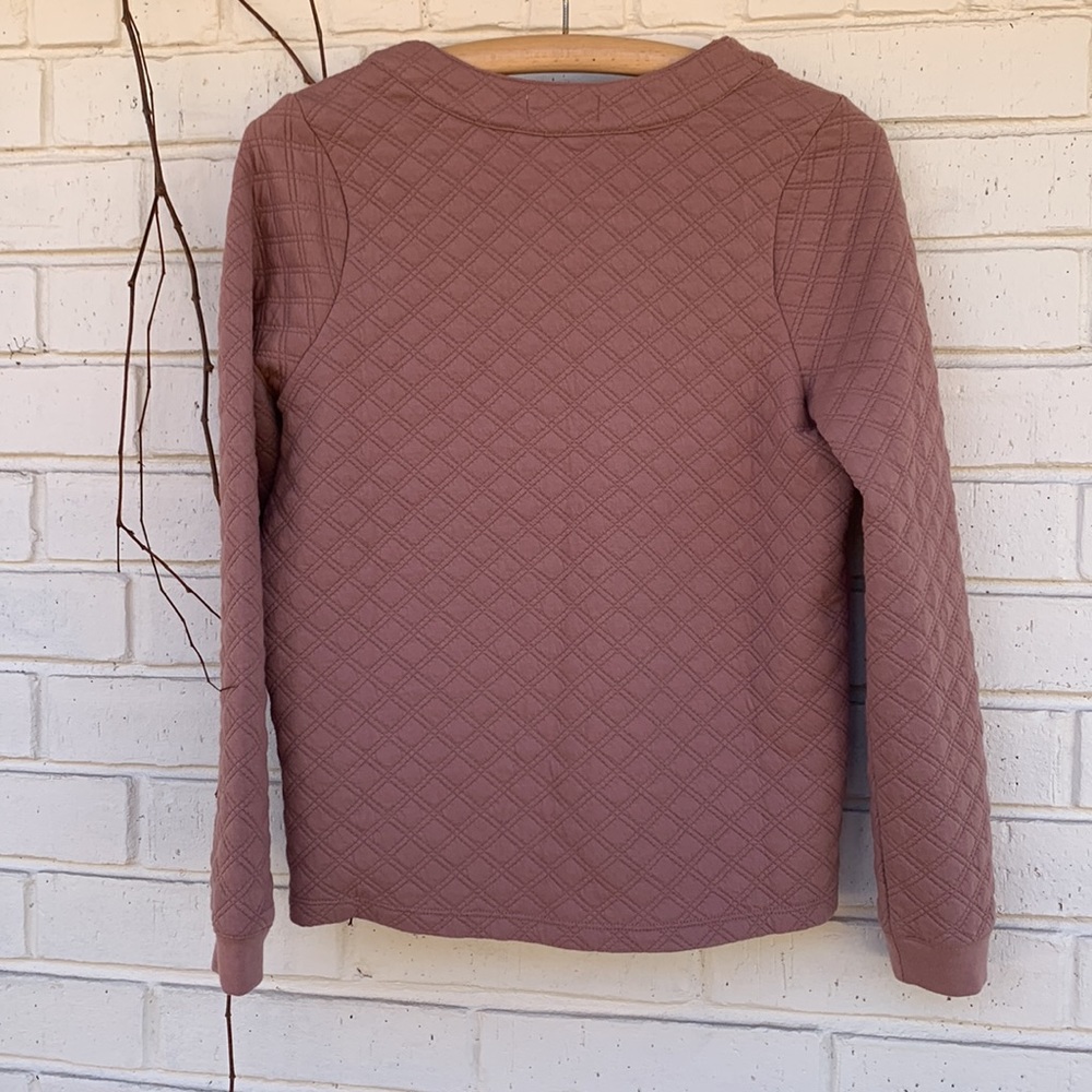 Madewell (Re)sourced Quilted Crop Cardigan Sweatshirt Size XXS - Picture 5 of 9